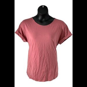 Eden & Ivy Cuffed Dolman Sleeved T-Shirt Sunset Pink - Regular